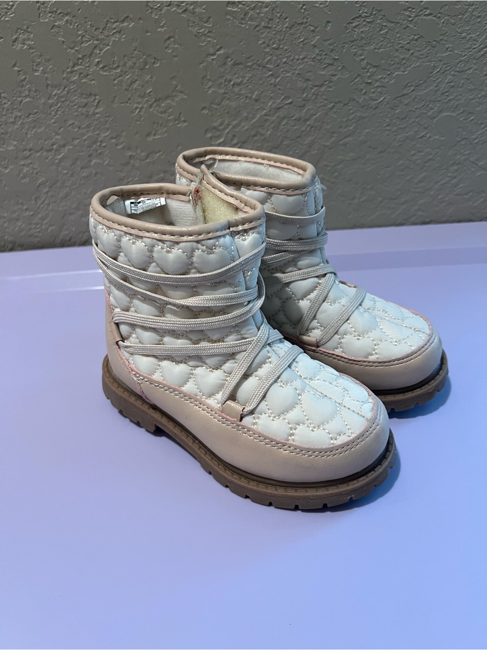 Carter's Quilted Light Pink Kids Winter Boots